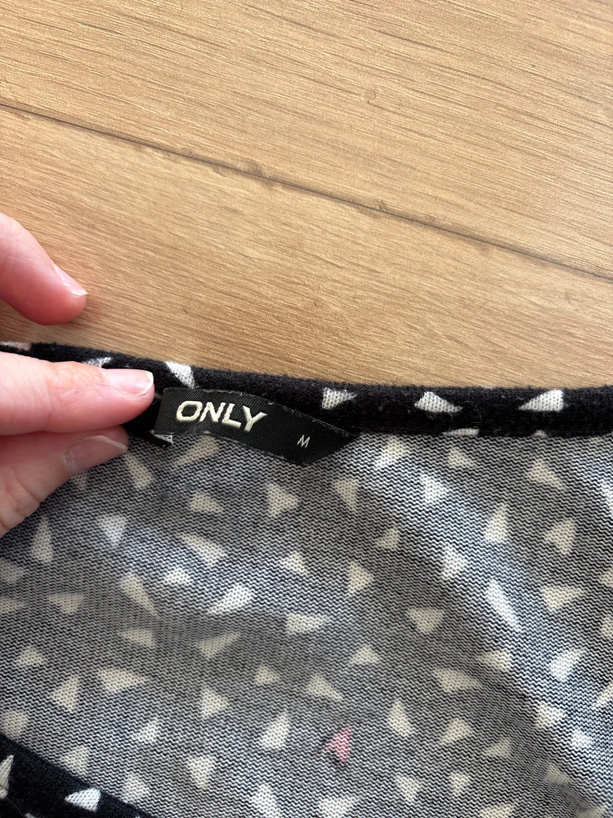 Black fine sweater with Only pattern size M / 38 – photo 4